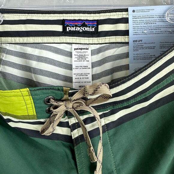 Patagonia Wavefarer 21” Board Shorts Men’s 30 No Stretch Side Pocket Cinch Fly - Picture 3 of 9